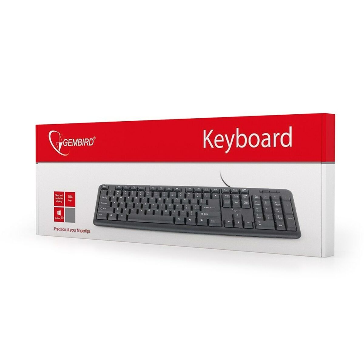 Tastiera GEMBIRD KB-U-103-RU Nero Monocromatica Inglese Russo QWERTY